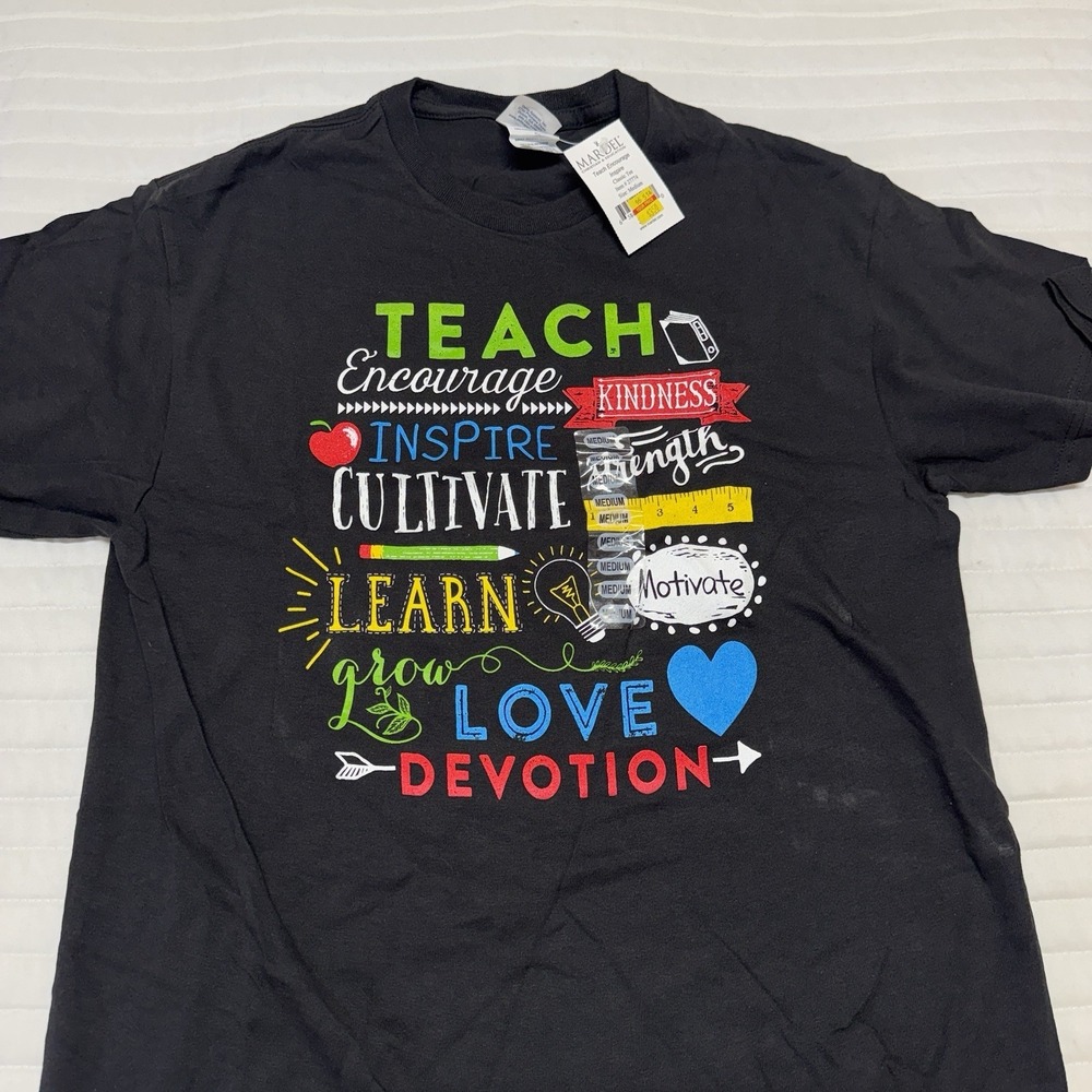 Unisex‎ Short Sleeve T-Shirt Teacher Appreciation Text Size M